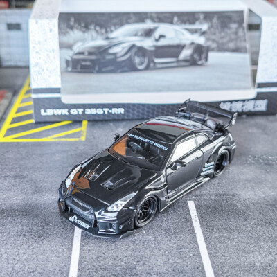Prism Model 1/64 Black Nissan Skyline GTR GT-R R35 Diecast Car