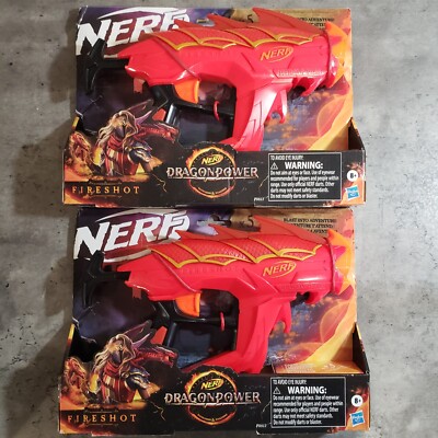 Set of 2 Nerf Dragon Power Fireshot Toy Guns, Dungeons and Dragons