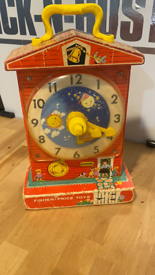 Vintage Fisher Price Toys Teaching Clock Music Box 1960s | eBay