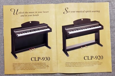 Vintage Yamaha Clavinova CVP-70 50 Piano Fold Out Sales brochure