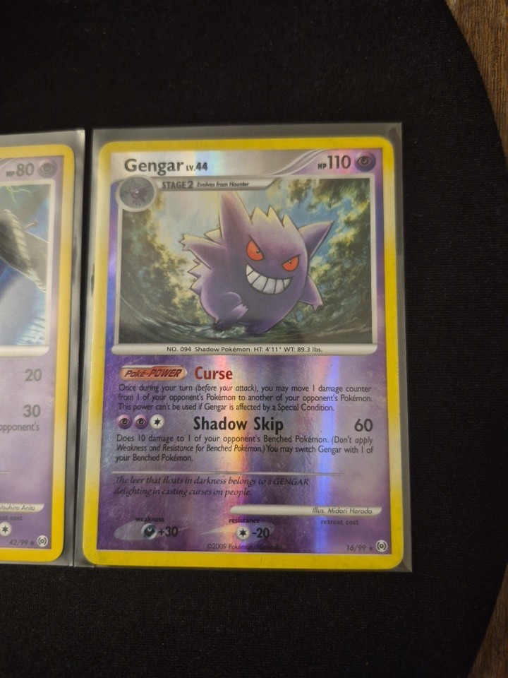 Gengar 16/99 Platinum Arceus Reverse Holo + Non Holo Haunter 42/99