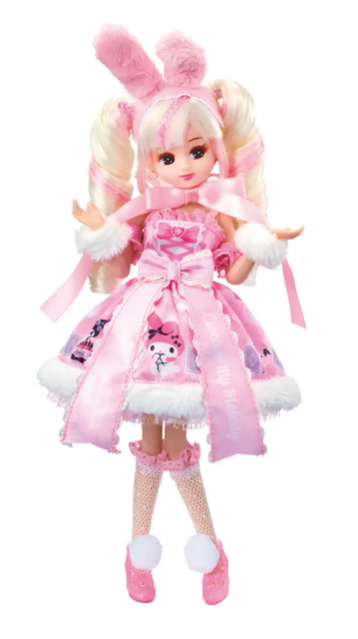 Licca-chan Doll Kuromi My Melody Set Sanrio Takara Tomy Gothic