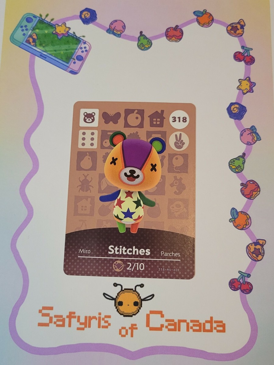 Stitches #318 Animal Crossing Amiibo Card Authentic Never Scanned