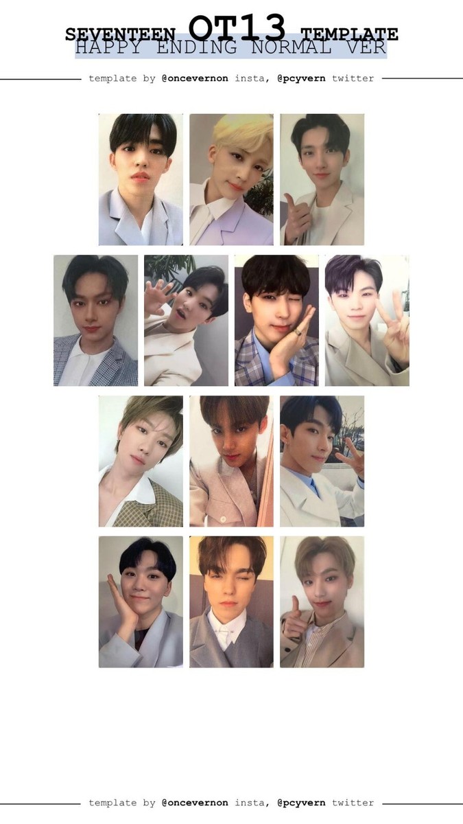 SEVENTEEN OT13 HAPPY ENDING NORMAL VER OFFICIAL PHOTOCARD | eBay