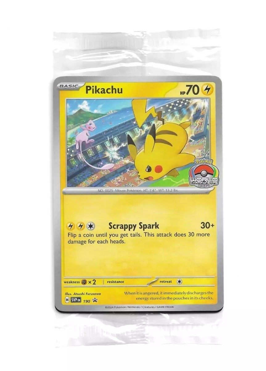 Pikachu 2024 World Championships SVP EN 190 Sealed Worlds Promo | eBay