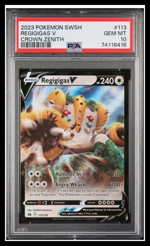 Pokemon Crown Zenith Regigigas V #113 PSA 10 GEM MINT | eBay