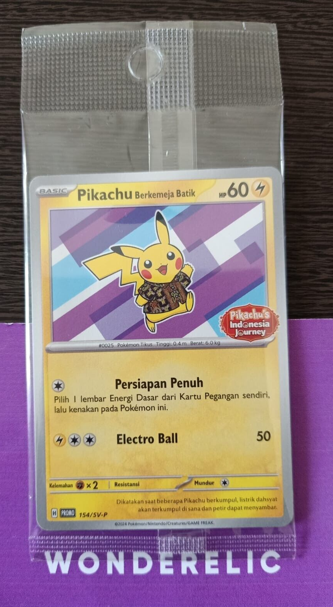 PIKACHU Berkemeja Batik Promo 154/SV-P Pokemon Indonesia Journey