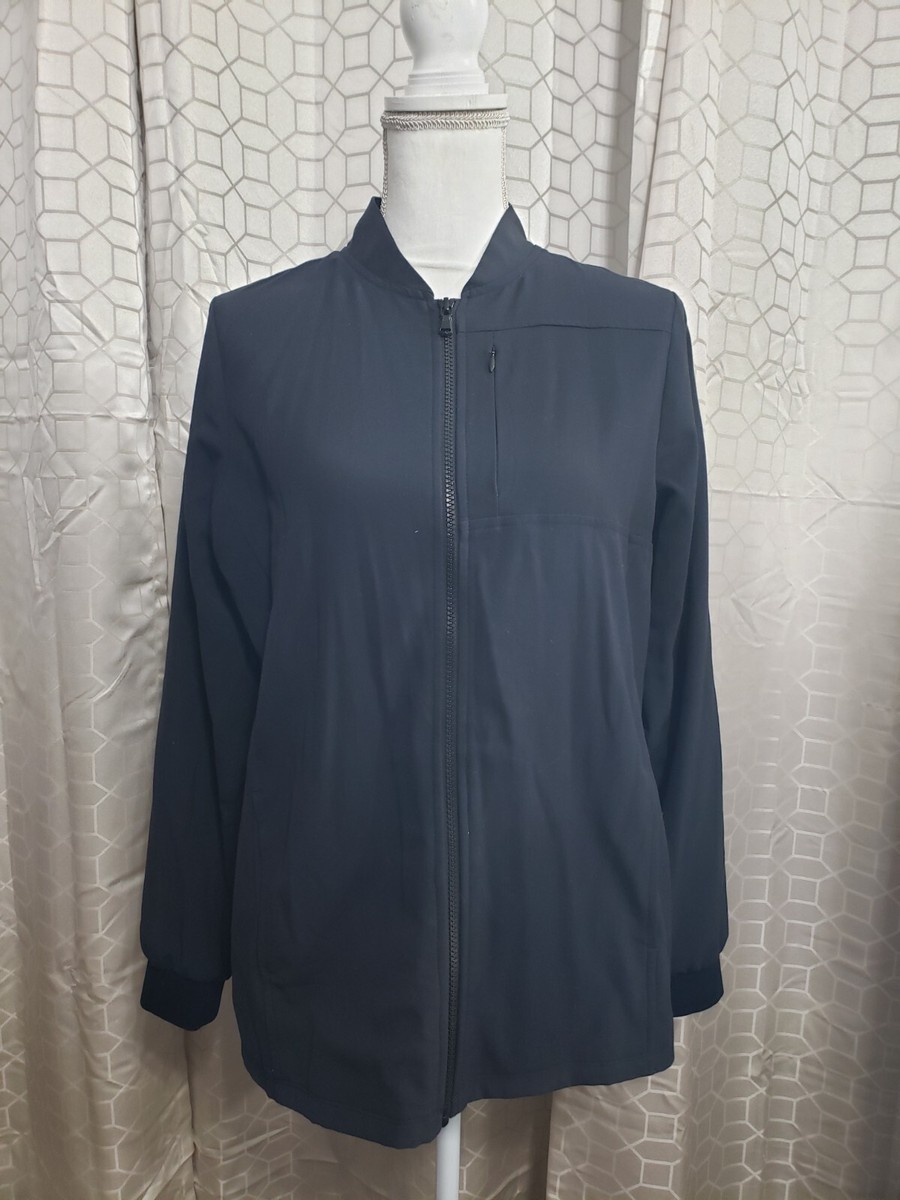 Cuddl Duds Scrub Jacket Rn 17363 Black Size Small | eBay