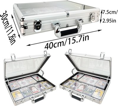 Graded Trading Card Display Case Aluminum 16 x 12 Pokemon Sport