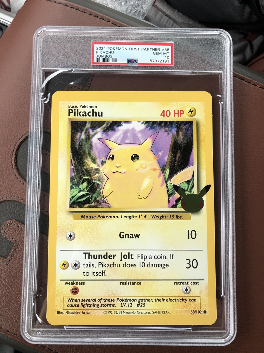 PSA 10 POKEMON CARD ENGLISH PIKACHU 25th ANNIVERSARY JUMBO *POP 6