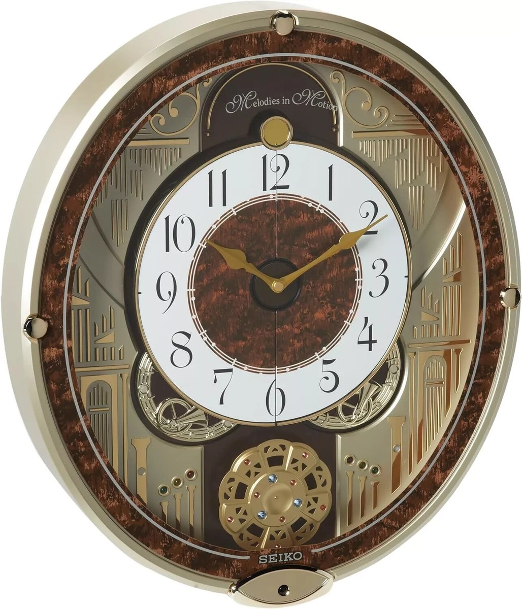 Seiko Melodies In Motion Wall Clock Wall Clock, Golden French