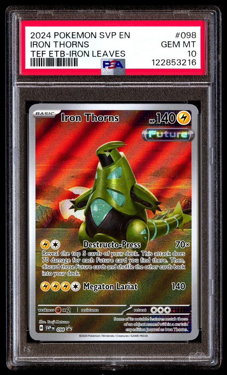 PSA 10 Iron Thorns 098 Pokemon Svp En SV Black Star Promo 2024 Tef