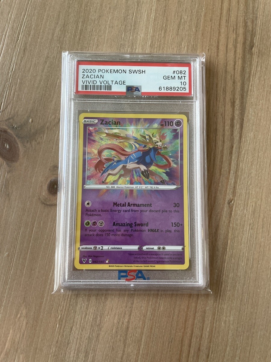 Zacian Amazing Rare 082/185 PSA 10 GEM MINT SWSH Vivid Voltage