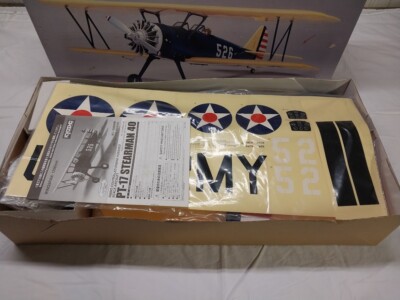 KYOSHO PT 17 STEARMAN 40 R/C AIRPLANE ARF BALSA 49.5 WS VINTAGE
