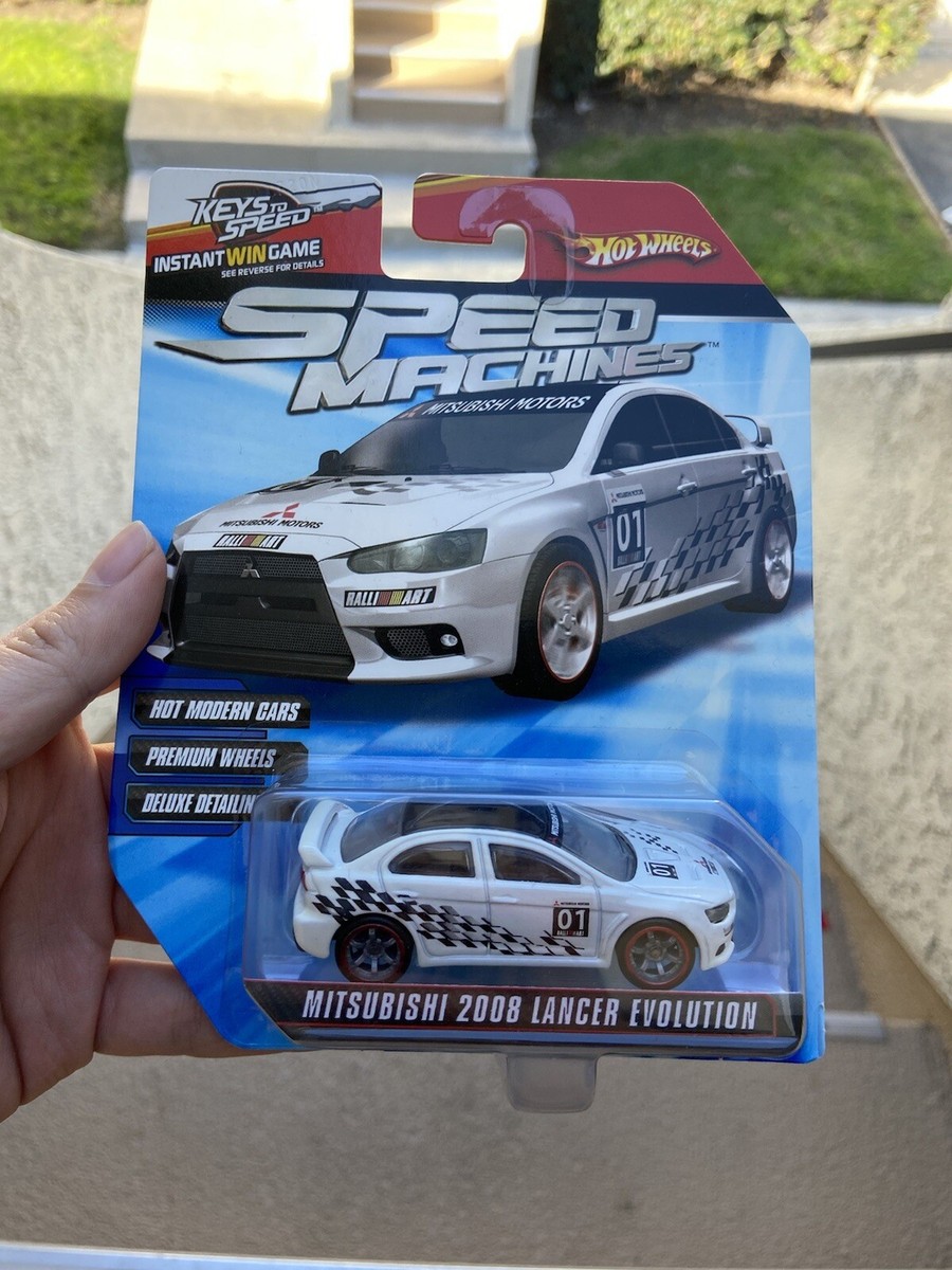 Hot Wheels Speed Machines Mitsubishi 2008 Lancer Evolution White