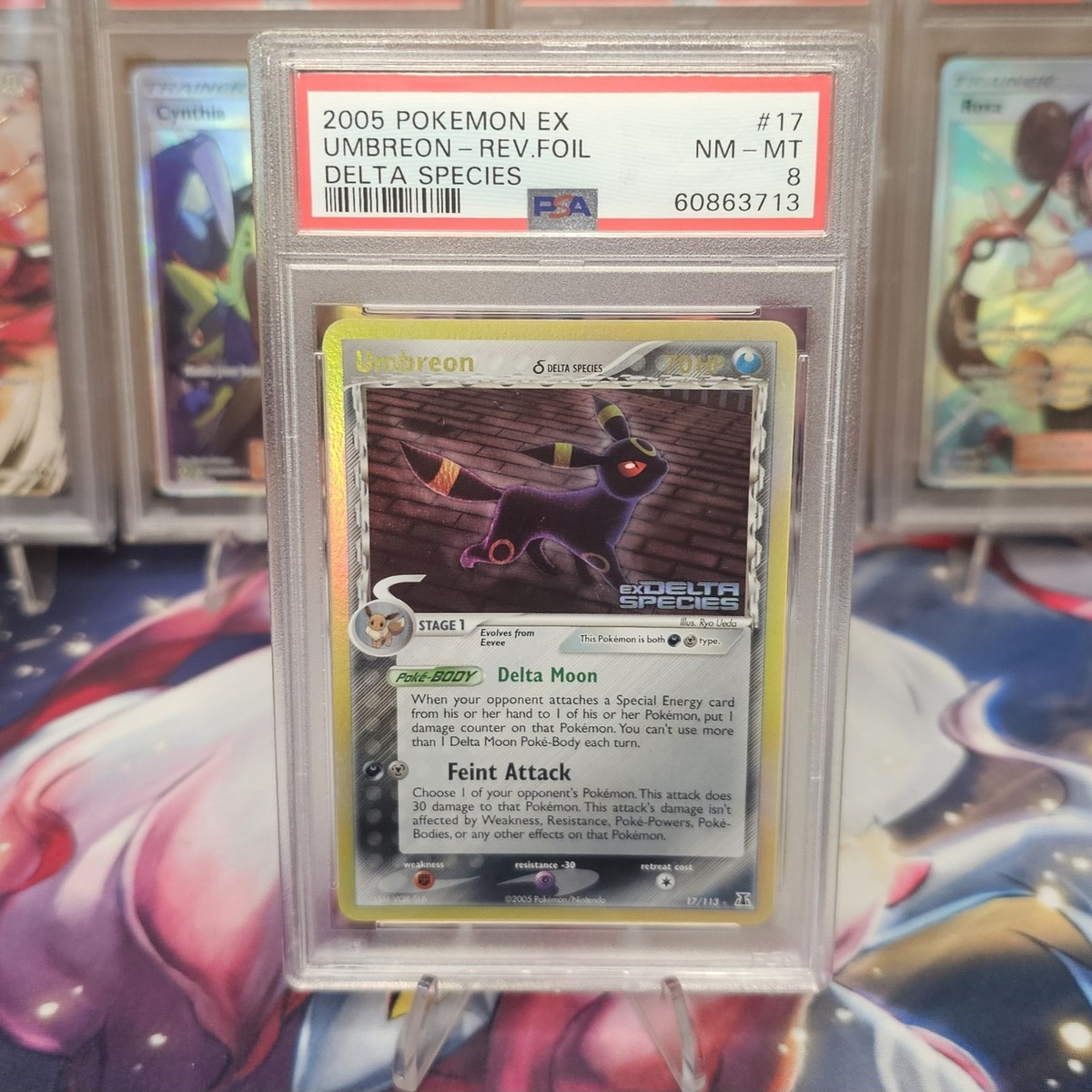 PSA 8 Umbreon Delta Species Reverse Holo 17 / 113 Pokemon TCG
