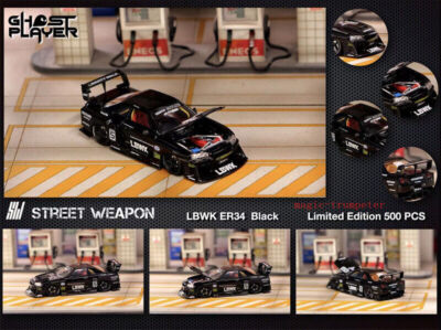 Street Weapon 1:64 LBWK Skyline ER34 Super Silhouette Black