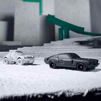 🔥 Hot Wheels x Daniel Arsham Eroded Ford Mustang & Porsche Safari
