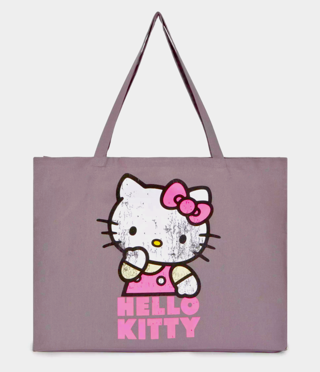 Sanrio HELLO KITTY Jumbo Tote Bag Shopper Travel Shoulder Bag Pink