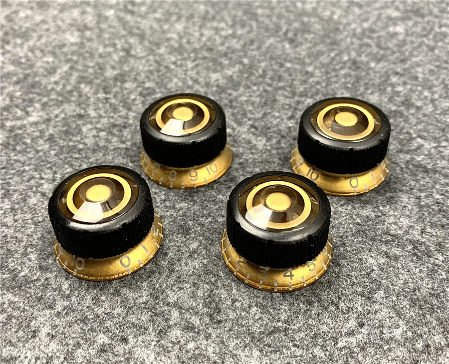 4 PCS GOLD Genuine Ibanez Artist Volume Sure Grip Tone Speed Knob