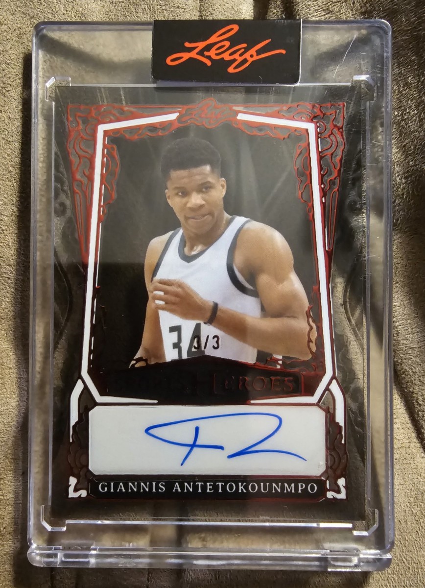 2025 Leaf Sports Heroes GIANNIS ANTETOKOUNMPO Authentic Auto