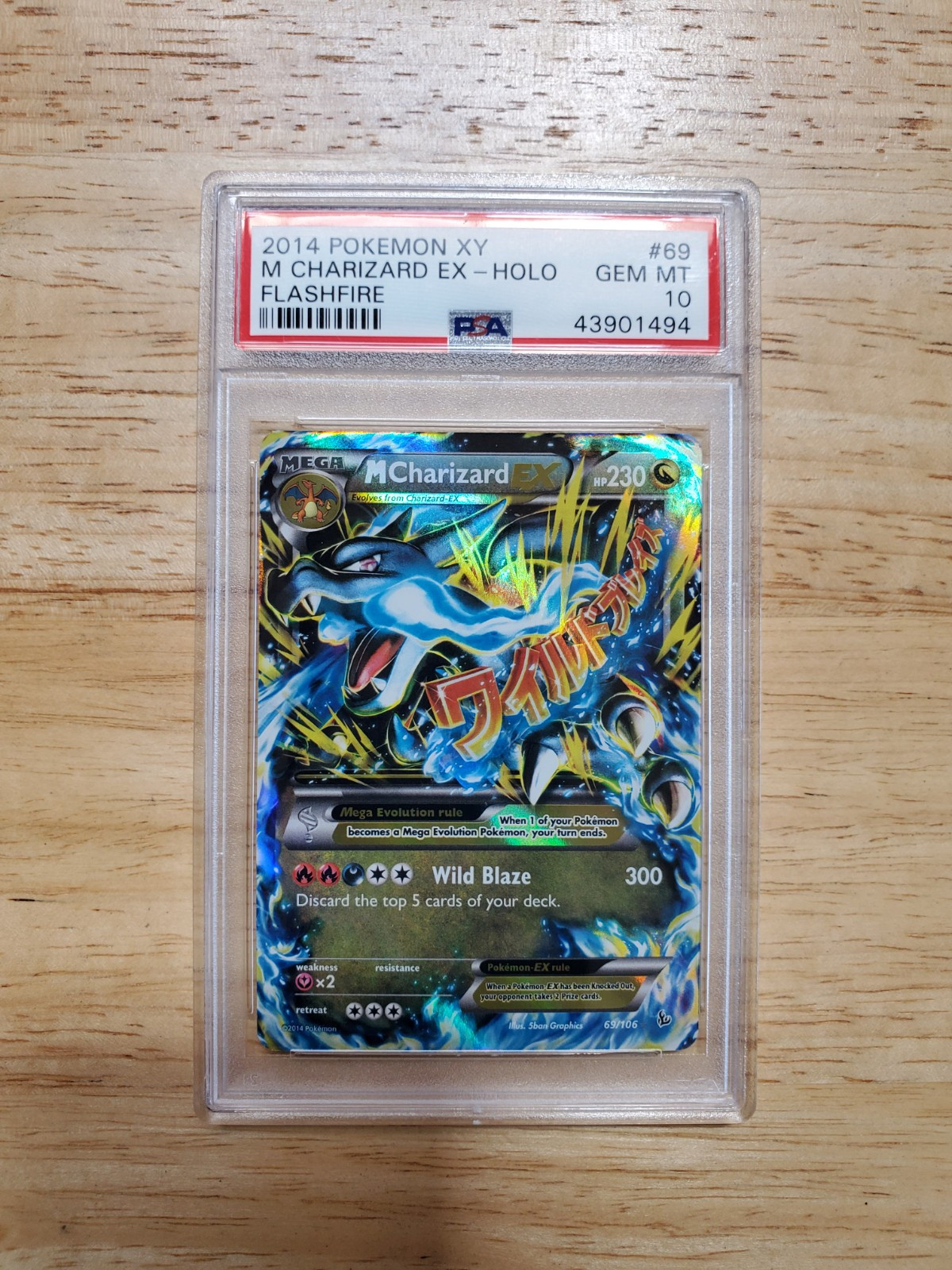 Pokemon PSA 10 GEM MINT 2014 M Charizard Ex #69/106 XY Flashfire