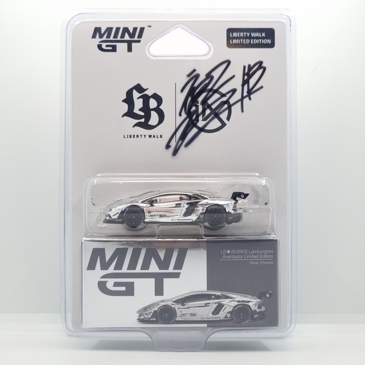 MINI GT LB WORKS LAMBORGHINI AVENTADOR LBWK CHROME IMX 2025