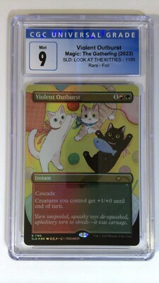 MTG Card Violent Outburst Secret Lair Look at the Kitties CGC 9 | eBay