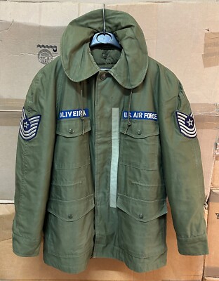 GENUINE USAF VIETNAM COAT MANS COTTON SATEEN OG 107 W/ LINER 1965