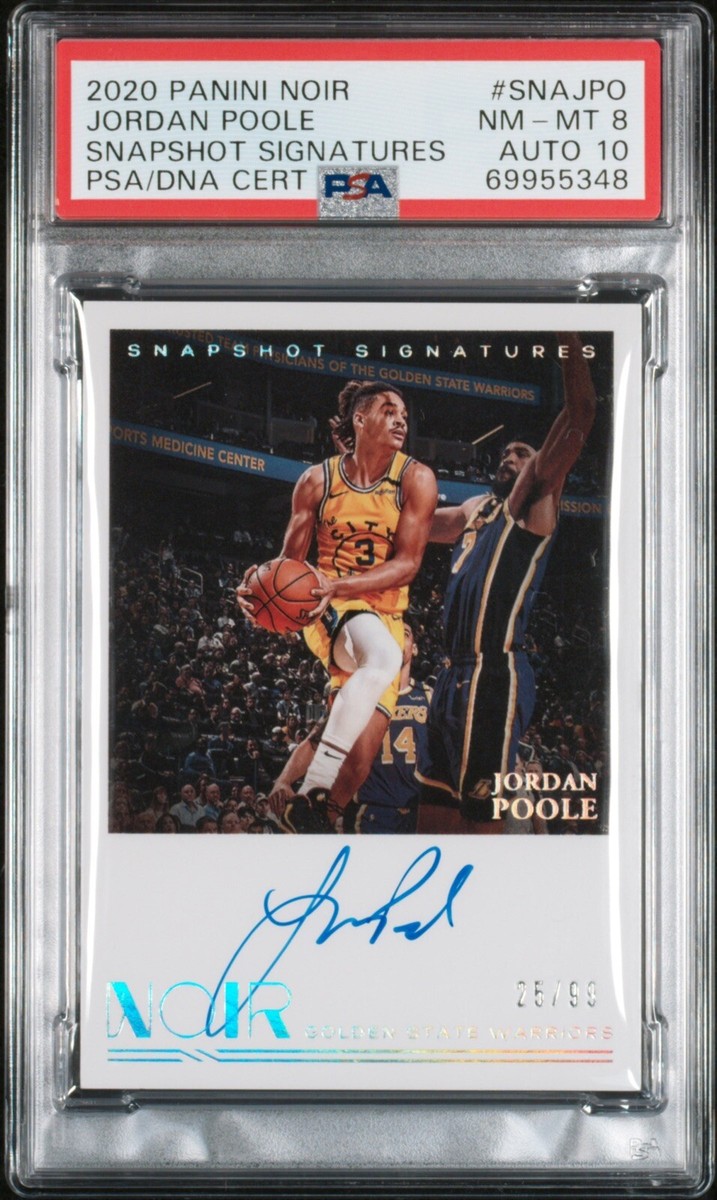 2020-21 Panini Noir - Snapshot Signatures Jordan Poole #SNA-13 /99