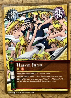2002 Shonen Jump's Naruto Collectors Card Game #004 Harem Jutsu | eBay