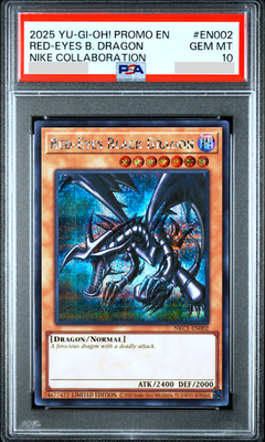 PSA 10 YuGiOh Red Eyes Black Dragon Nike Worlds Promo NKC1-EN002