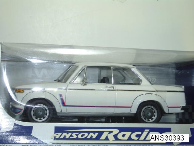 BMW 2002 Turbo Racing White 1:18 by ANSON New In Box RARE