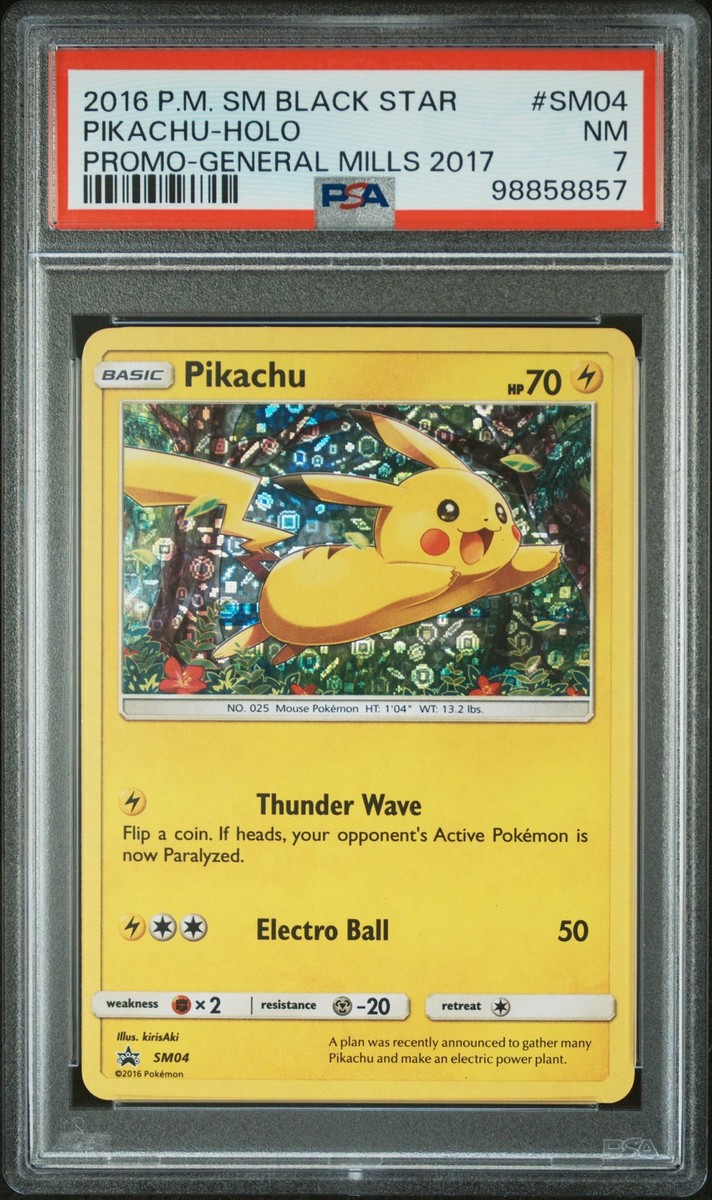 2016 POKEMON SM BLACK STAR PROMO GENERAL MILLS 2017 #SM04 PIKACHU