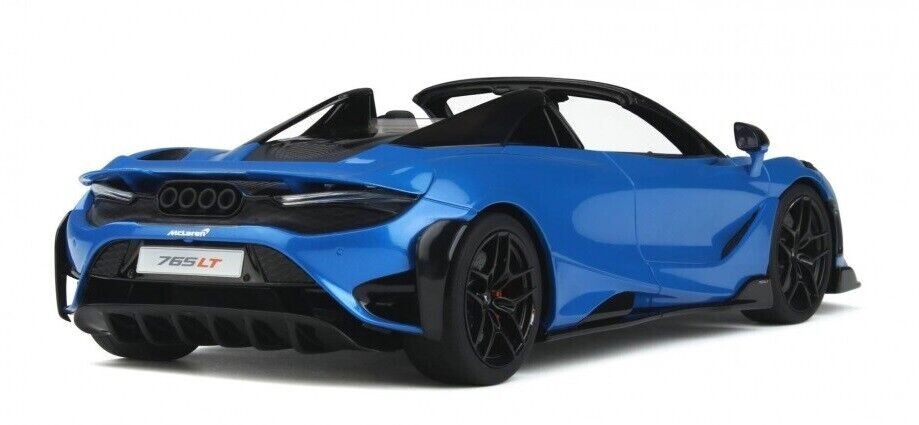 1/18 McLaren 765LT Spider 2021 (Amit Blue) Resin Model Car by GT