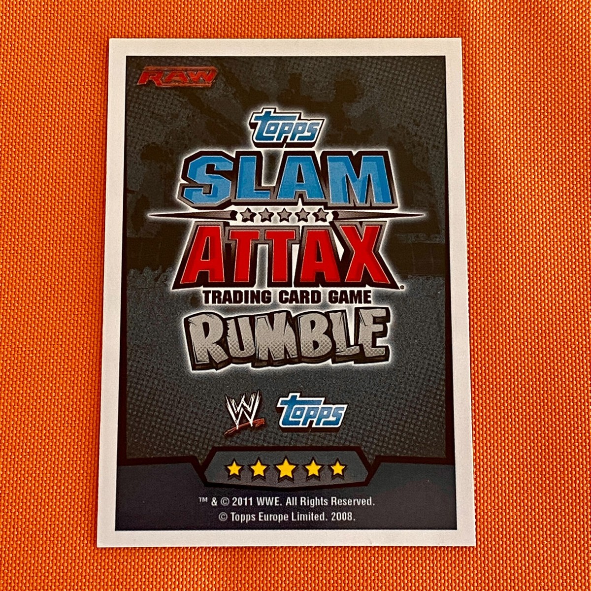 THE ROCK - WWE TOPPS SLAM ATTAX RUMBLE - RARE LIMITED EDITION FOIL