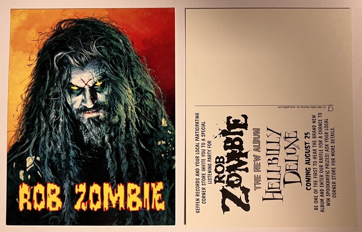 ROB ZOMBIE Hellbilly Deluxe approx 4x6 advance promo postcard