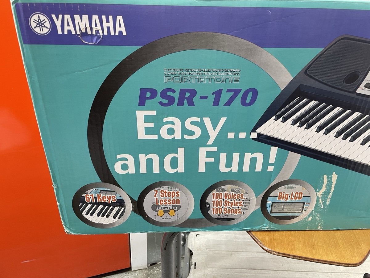 Yamaha Psr-170 Portatone 61 Key Full Size Portable Keyboard for