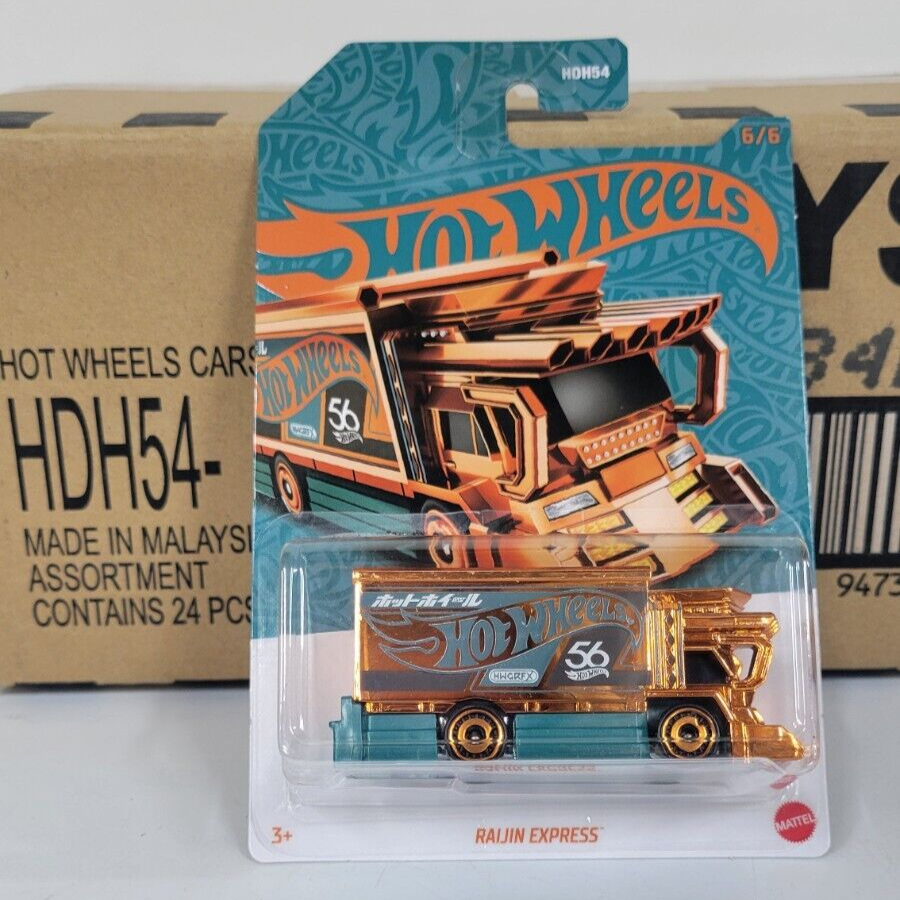 Hot Wheels 56th Anniversary Pearl & Chrome Raijin Express Chase