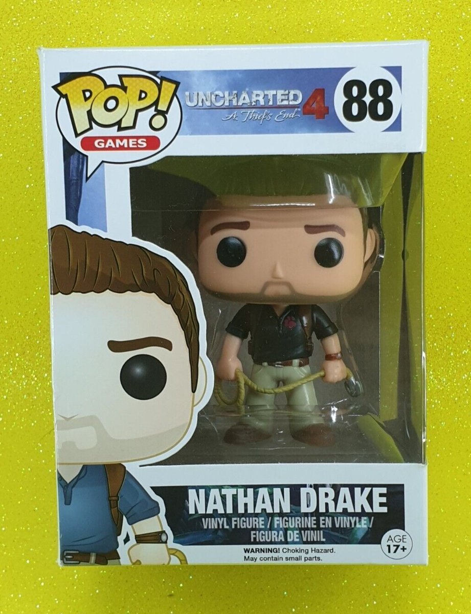 FUNKO POP GAMES UNCHARTED 4 #88 NATHAN DRAKE (NAUGHTY DOG LOGO