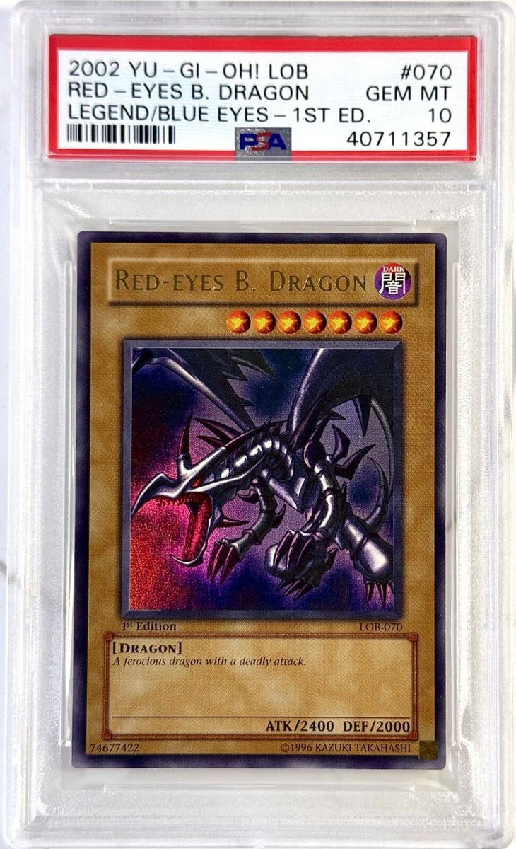 PSA 10 - Red-Eyes B. Dragon LOB-070 1st Ed. Ultra Rare Yugioh | eBay