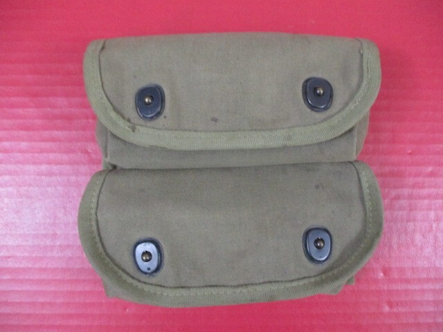 WWII US Marine Corps USMC Canvas 2-Pocket Grenade Carrier Belt