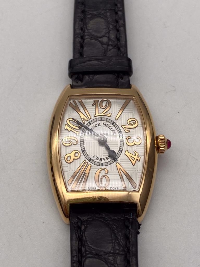 FRANCK MULLER TONNEAU CURVEX RELIEF 1752QZ 18K ROSE GOLD 25mm