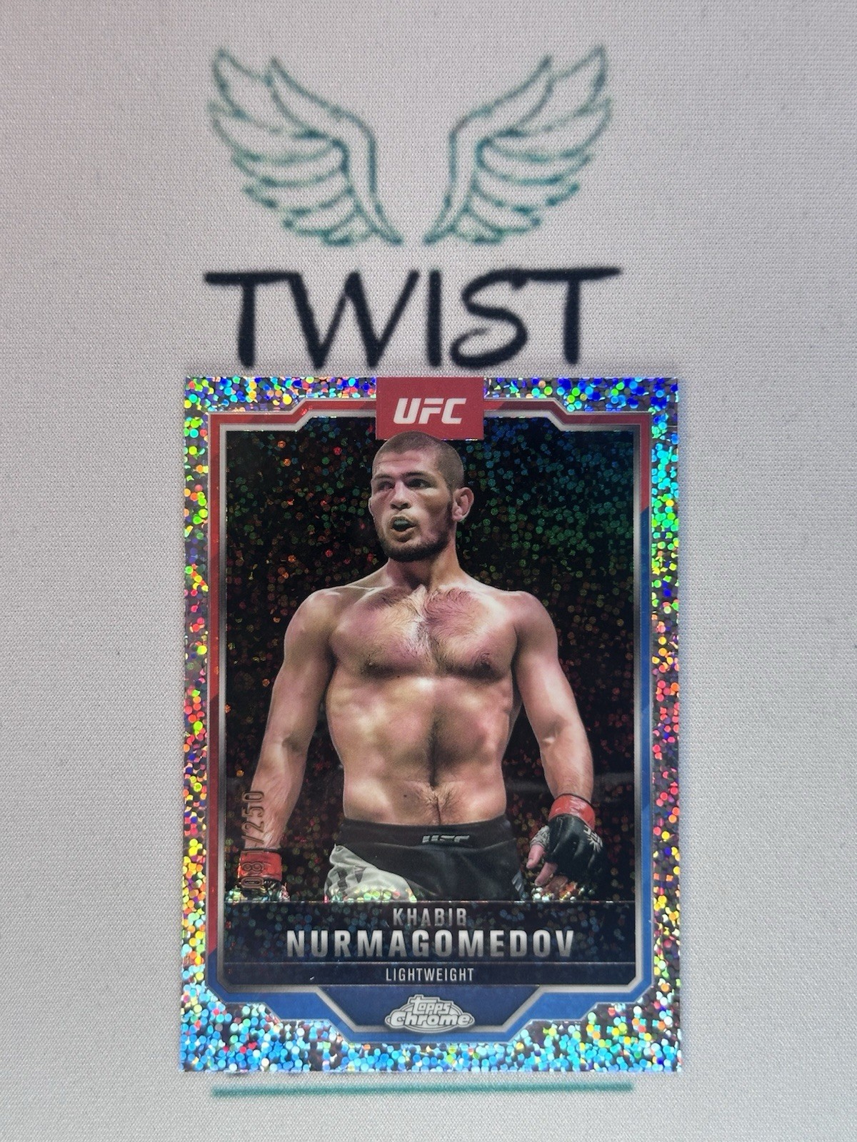 Khabib Nurmagomedov 2025 Topps Chrome UFC #36 Speckle Refractor
