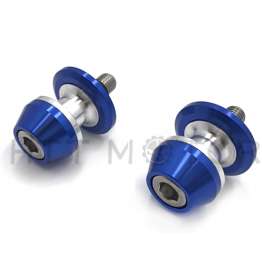 HongK Blue 8mm Swingarm Spools Slider For Universal Motorcycle