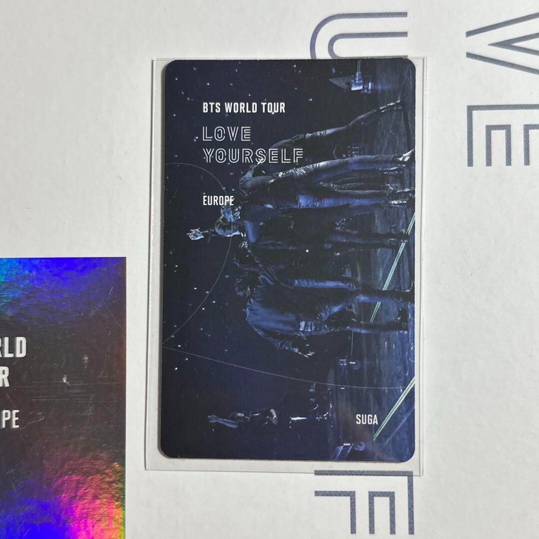 BTS SUGA Photo Card Love Yourself World Tour Europe Bluray