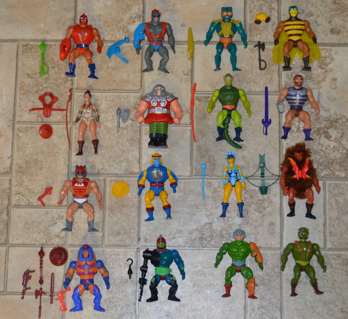 MOTU He-Man figures lot vintage masters of the universe set Mattel