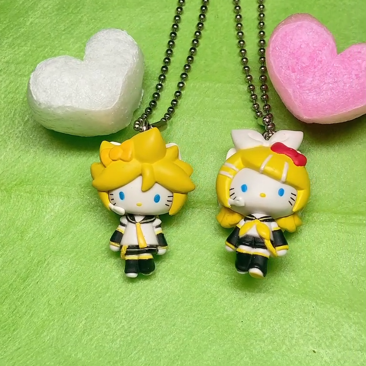 Vocaloid × Hello Kitty 2012 Keychain Kagamine Rin Len Set Mini