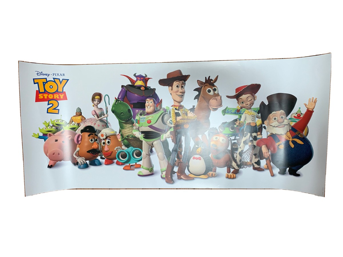 Toy Story 2 Pixar Disney Movie Poster 39 x 17” Full Cast | eBay UK
