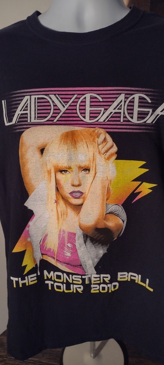 LADY GAGA 2010 the Monster Ball Concert tour shirt XL 2 sided
